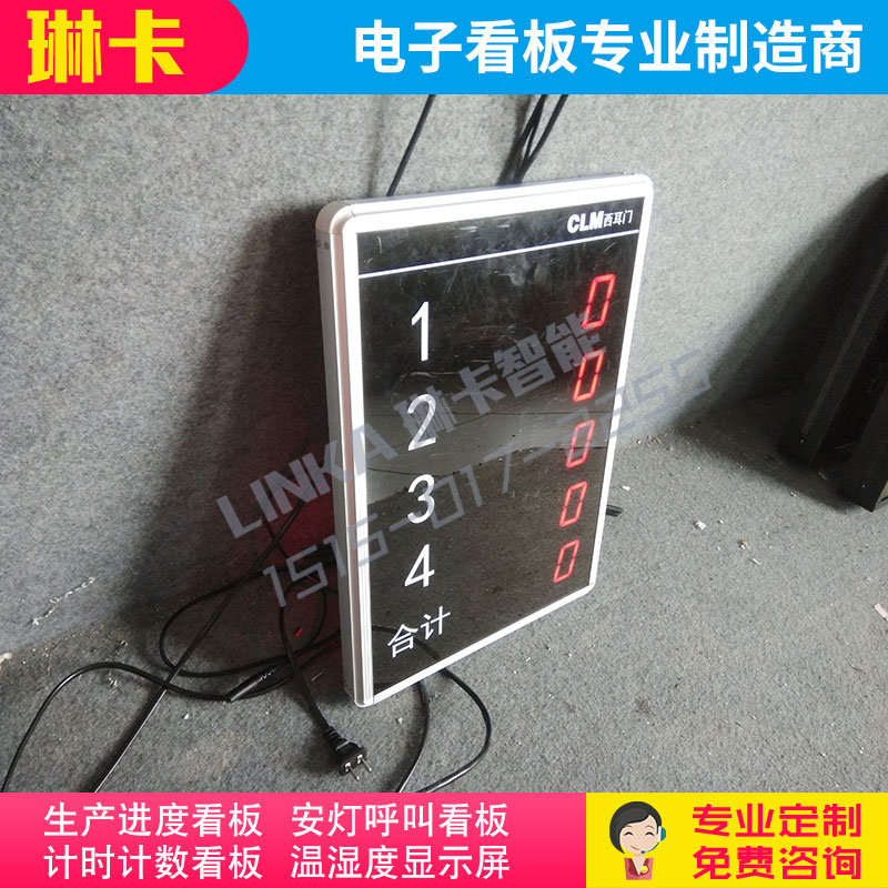 4路計(jì)數(shù)器電子看板顯示屏?